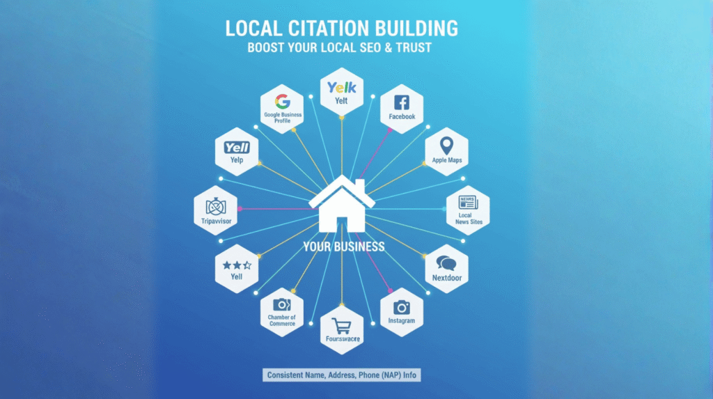 Local Citation Building Example Local citation building services for small business directories