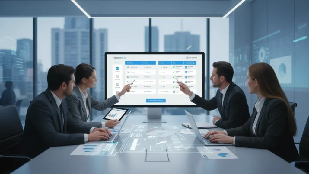“Decision stage product comparison and lead nurturing”