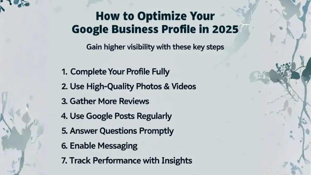 Google Business Profile optimization checklist for small business 2025