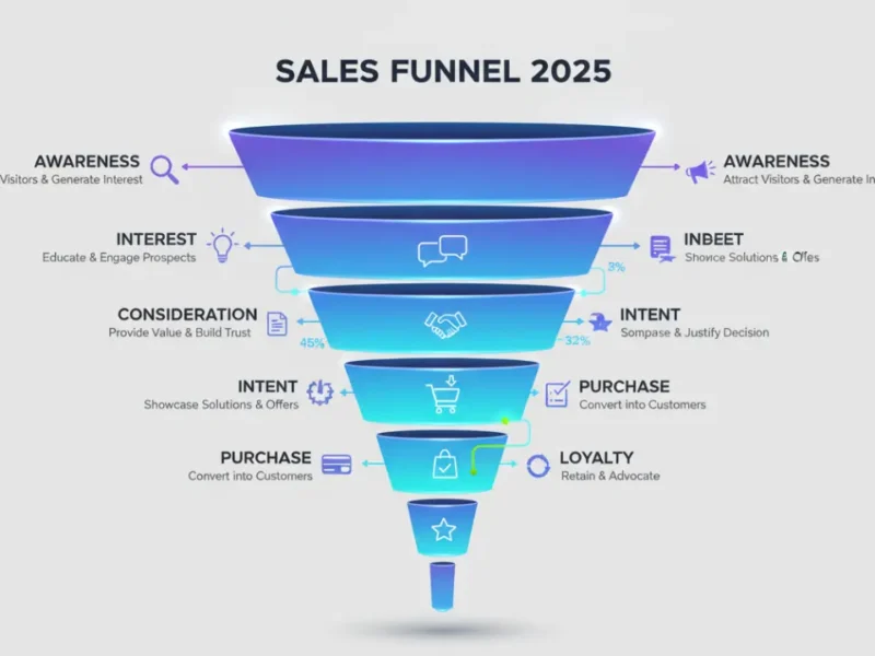 What is a sales funnel explained with stages diagram 2025